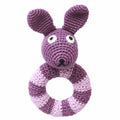 Hochet Anneau - Lapin Violet Foncé