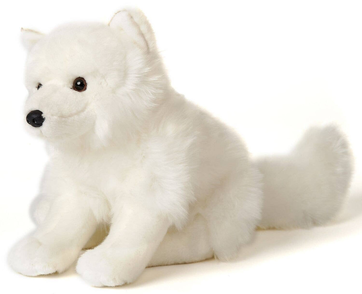 Arctic fox plush, sitting