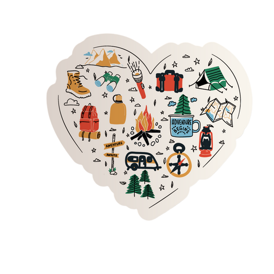 Love Camping &amp; Outdoor Adventure Sticker