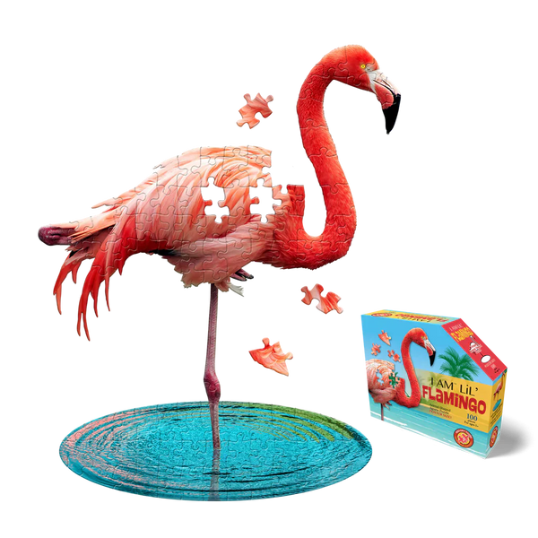 Ik ben Lil' Puzzle - Roze Flamingo