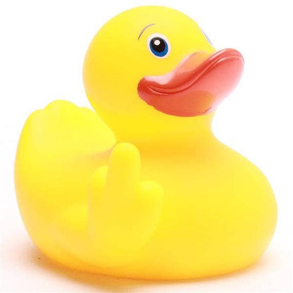 Duck You duck with middle finger
