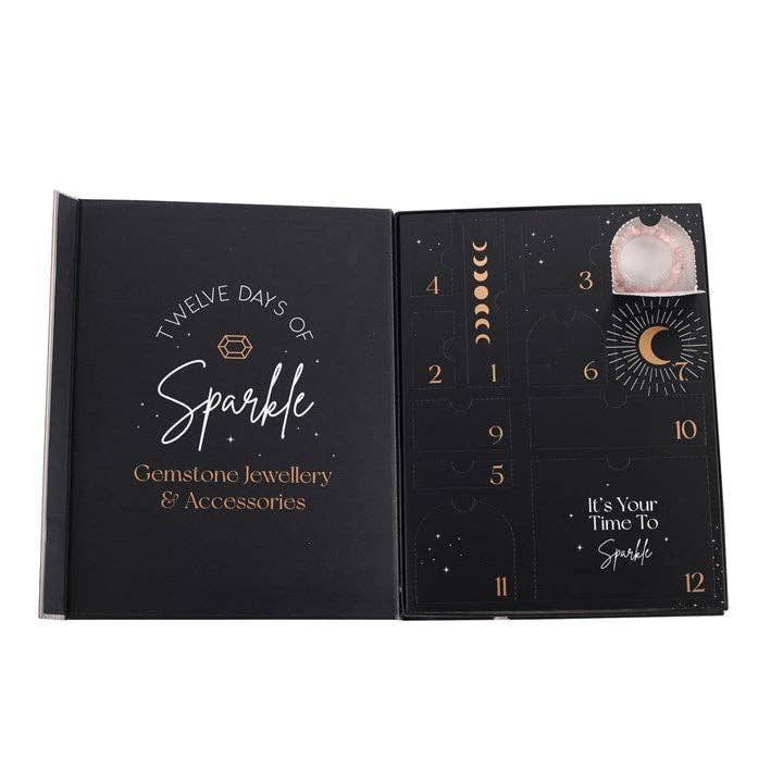 Christmas Advent Calendar with Crystal Jewelry, 12 Days