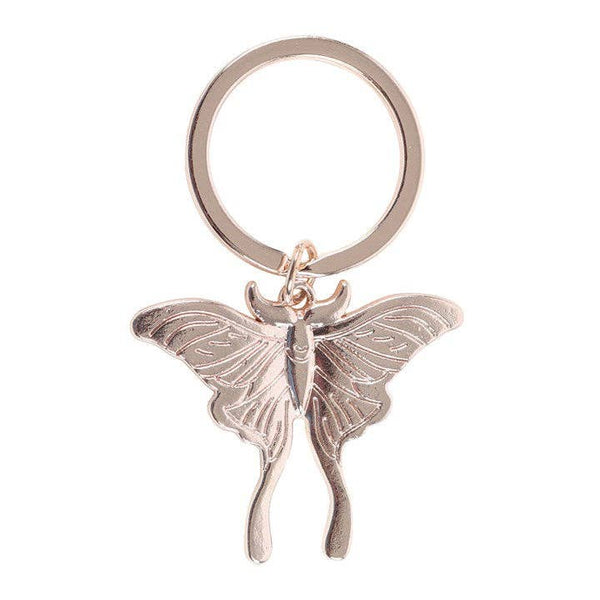 Light Luna Moth Keychain