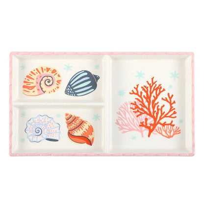 Trinket Tray with Shells and Coral