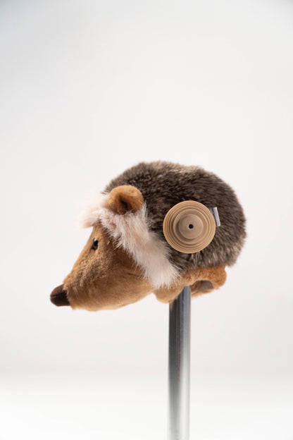 Hedgehog head accessory for children's bicycle or scooter