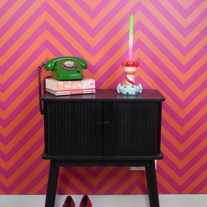 Toffee Candy Candle Holder - Multicoloured - 13x7x20cm