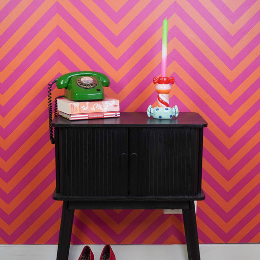 Toffee Candy Candle Holder - Multicoloured - 13x7x20cm