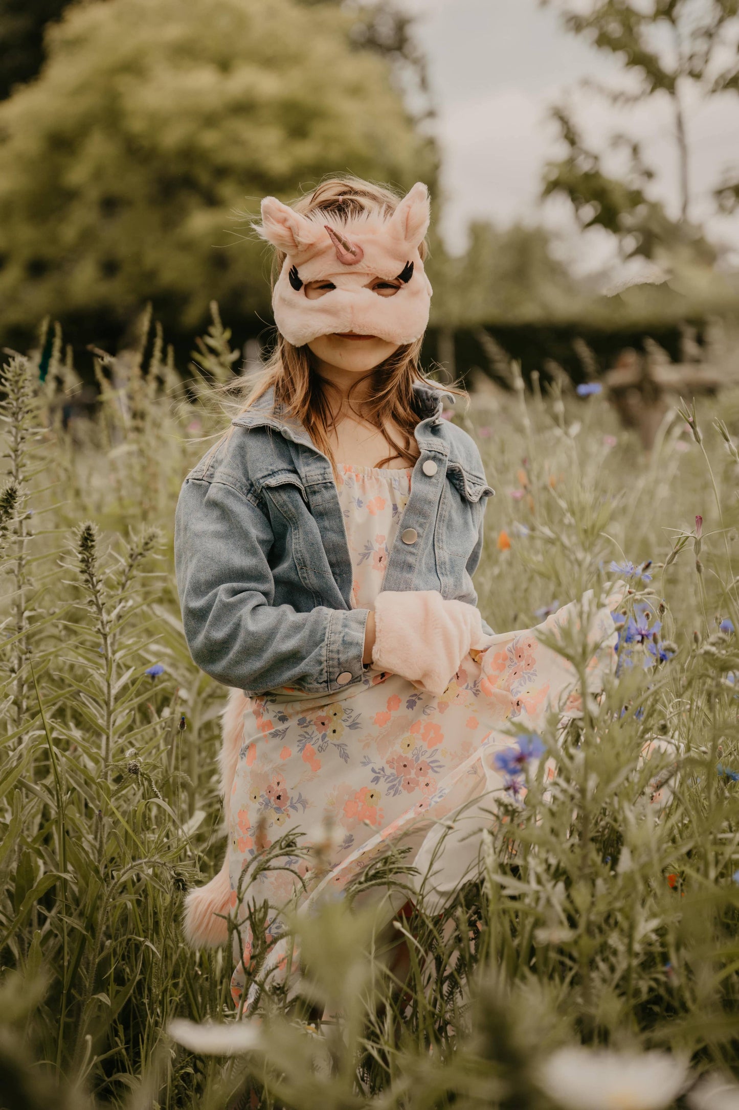 Roze eenhoornkostuum voor kinderen