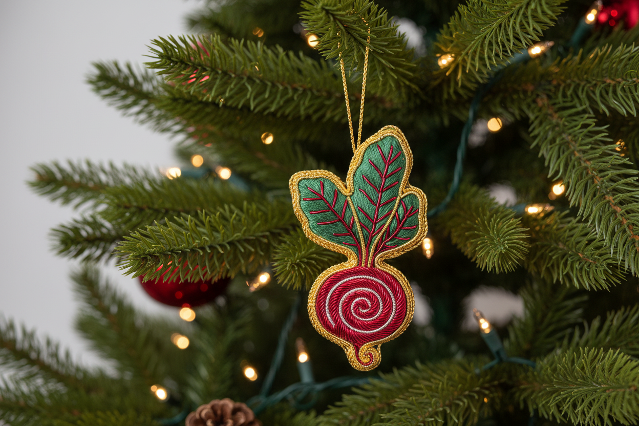 Hanging decoration, Beetroot embroidery
