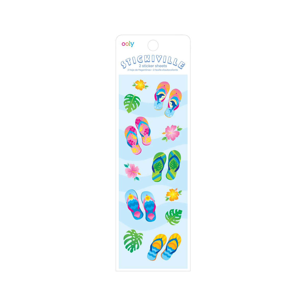 Autocollants Stickiville Tongs d’été – 2 planches brillantes – OOLY