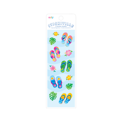 Autocollants Stickiville Tongs d’été – 2 planches brillantes – OOLY