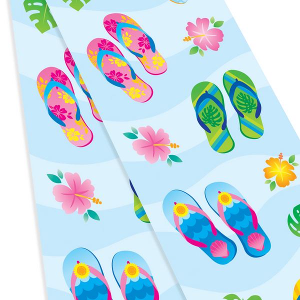 Autocollants Stickiville Tongs d’été – 2 planches brillantes OOLY — détail en gros plan