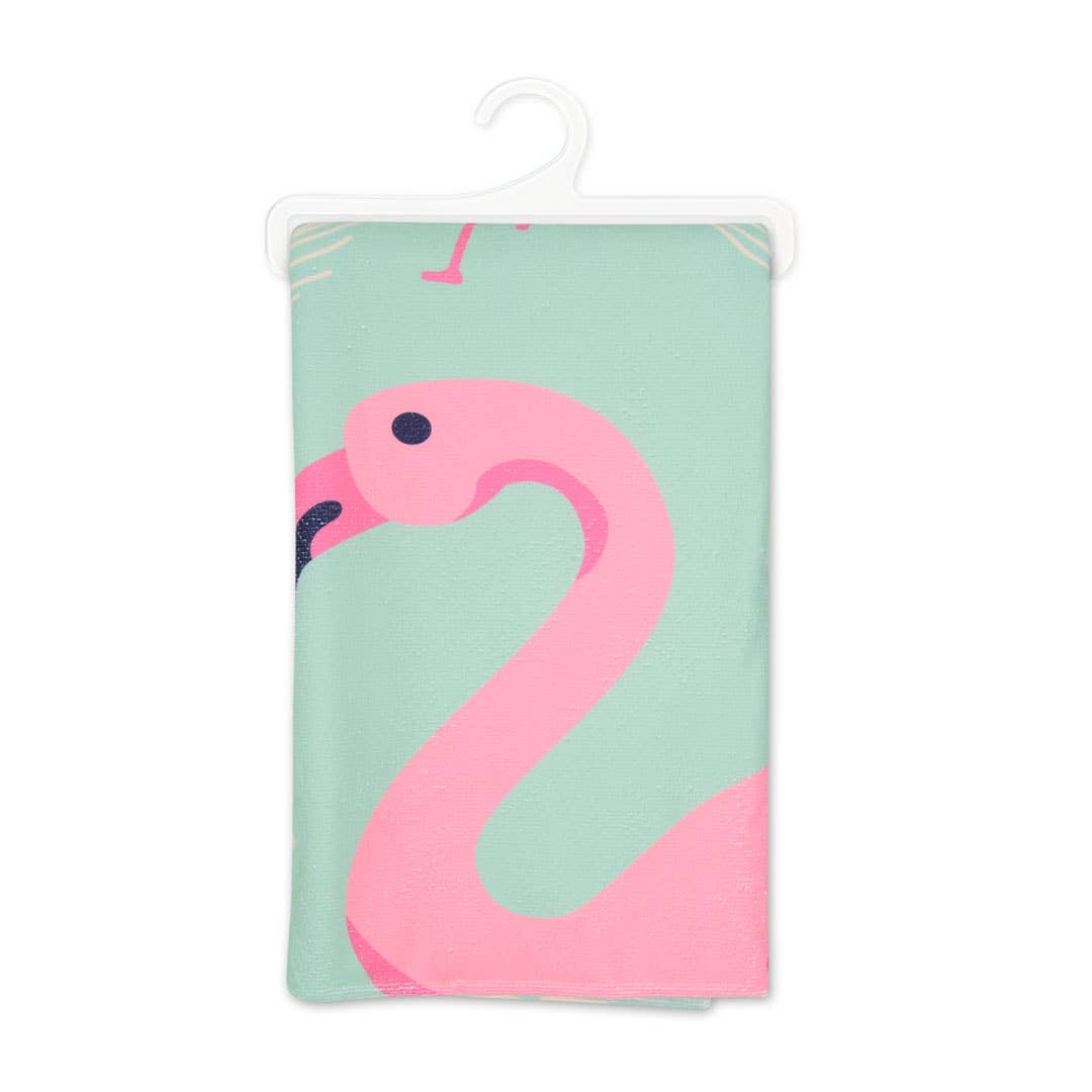 Lightweight and absorbent beach towel FLAMINGOS 100 x 160 cm