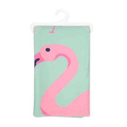 Lightweight and absorbent beach towel FLAMINGOS 100 x 160 cm