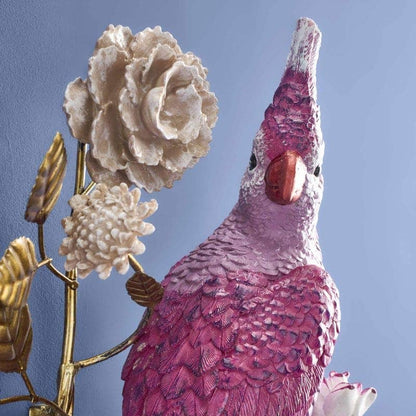 Papegaai wandlamp, oranje/roze