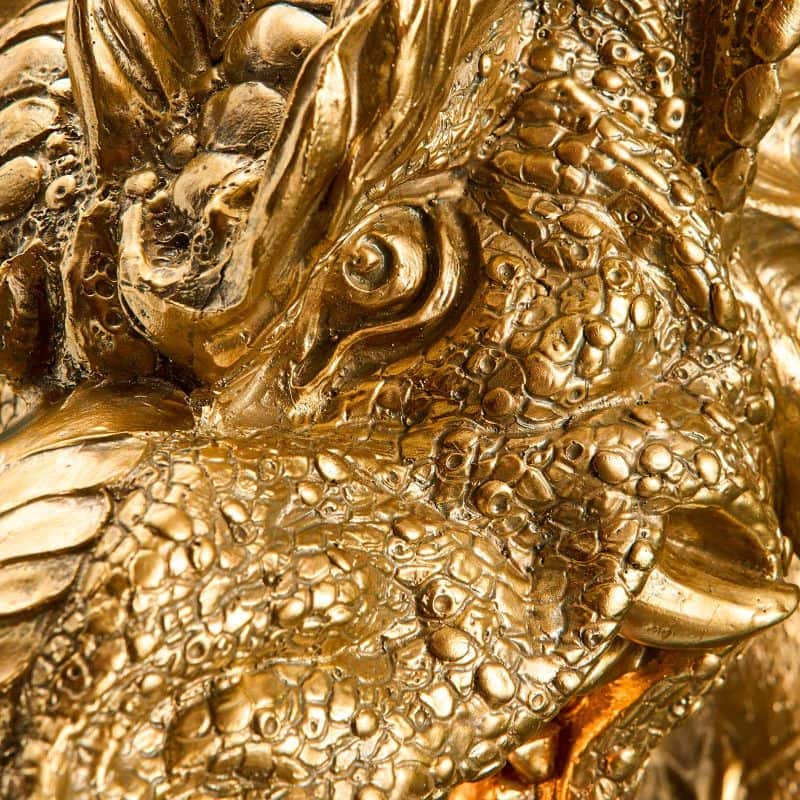Dragon Drake wall light, gold, 66 x 27 x 41 cm