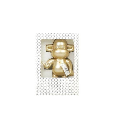 Decoratief ornament - Hangend apenbeeldje 'De Legende' - Polyresin - Goud - 33x21x50cm