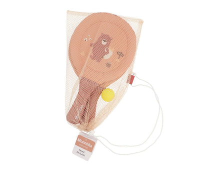 Neoprene beach rackets for camping with ball