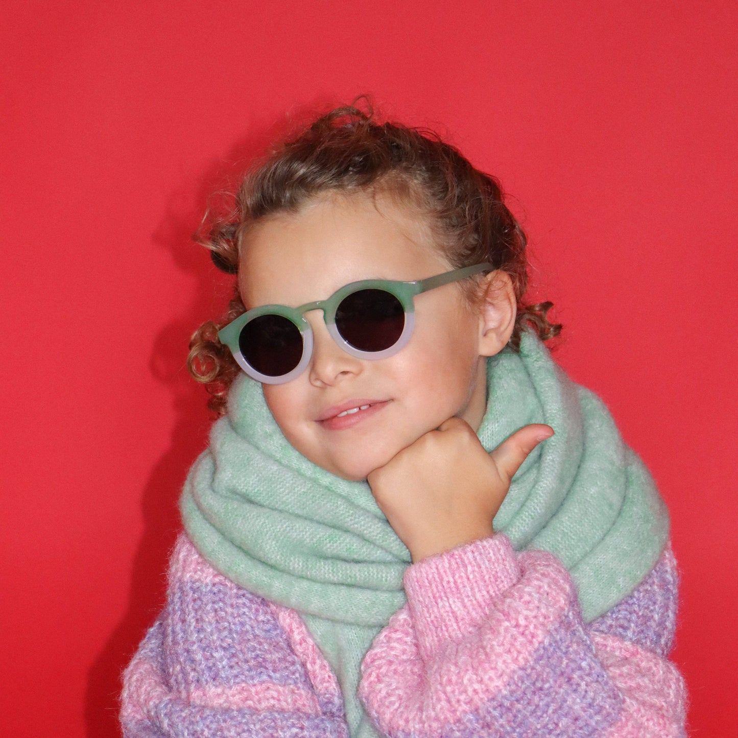 Kinderzonnebrillen - Categorie 3 - Tweekleurig transparant