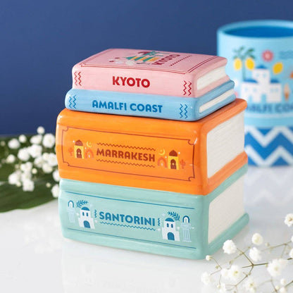 "Stack of Travel Books" Oil Burner and Wax Warmer