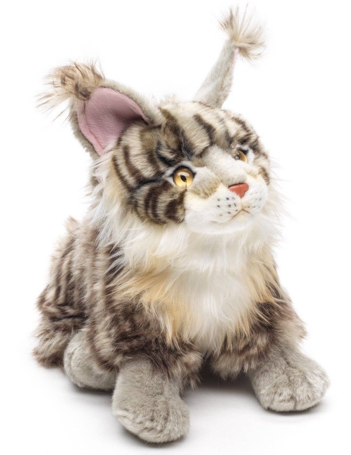 Gray Maine Coon cat plush toy