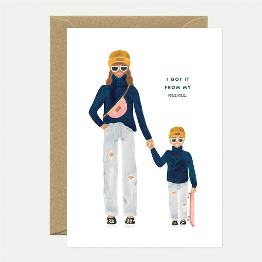 Mama's Boy - Greeting card