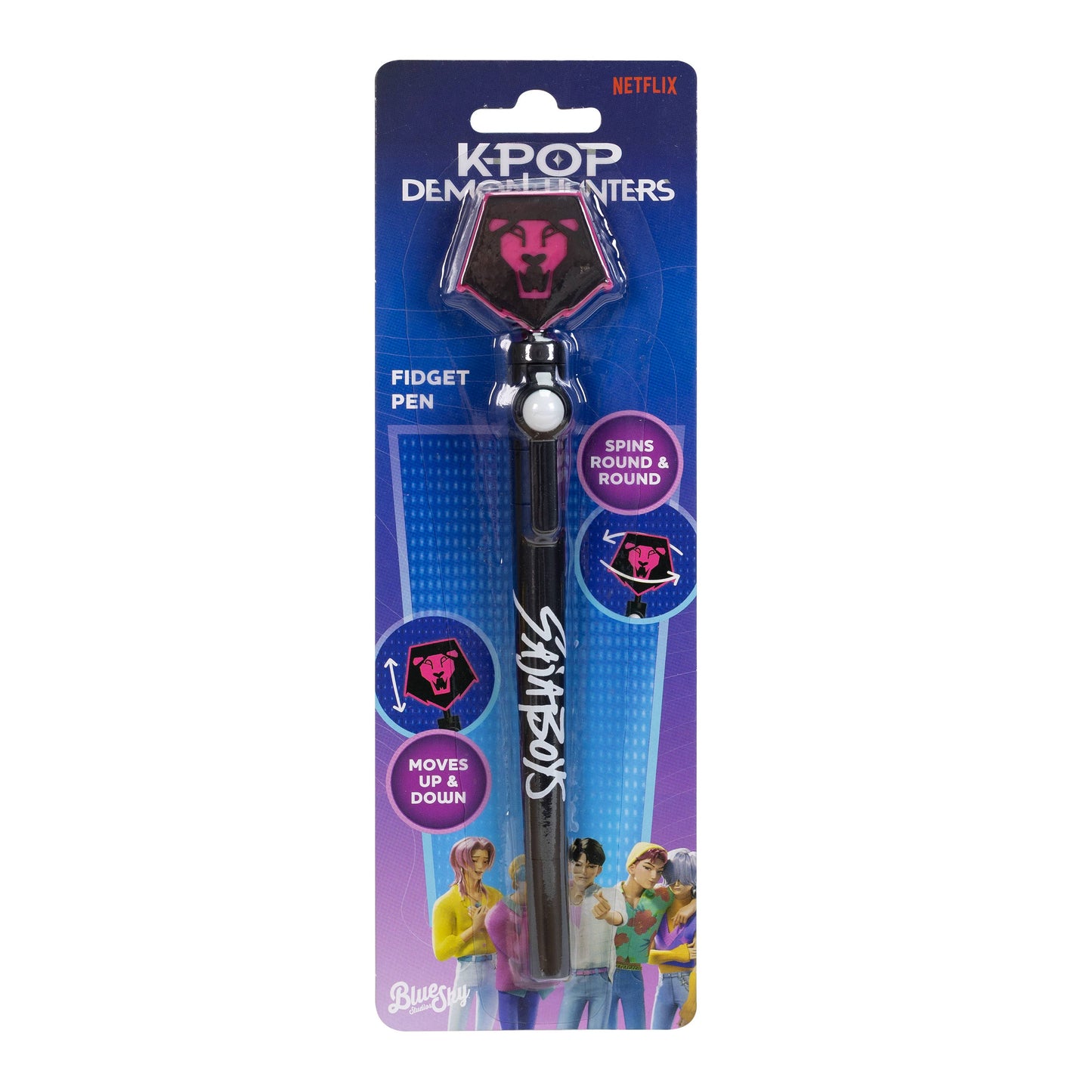 KPop Demon Hunters - Fidget pen incl. collectible figure - Saja Boys