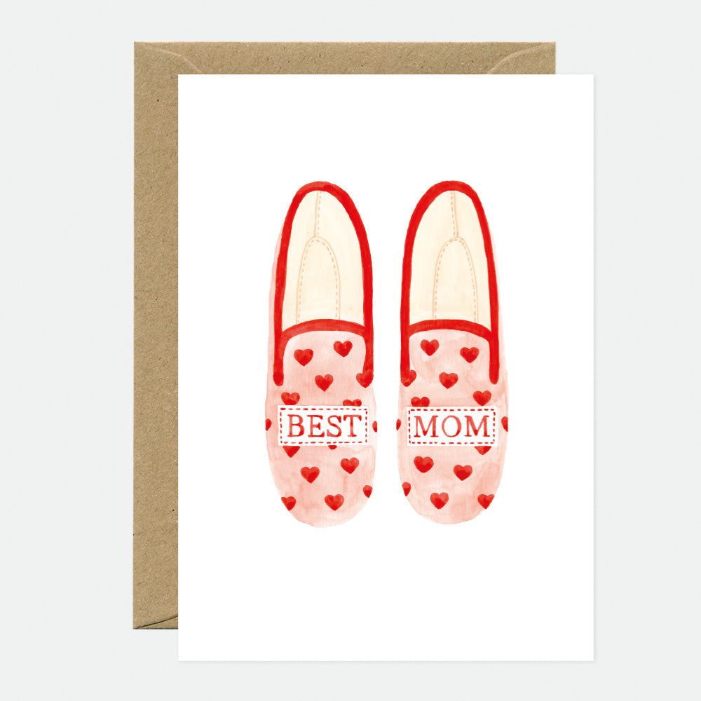 Best Mum Slippers - Greeting card