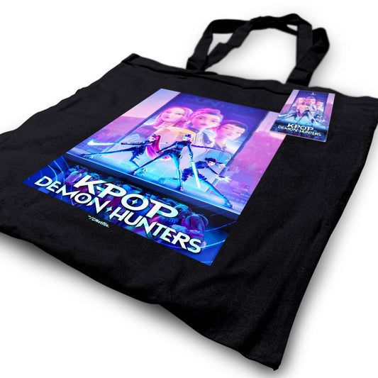 Tote bag noir K-POP Demon Hunters - Affiche principale