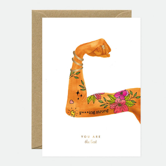 You're the best Woman - Greeting card - Gold foil
