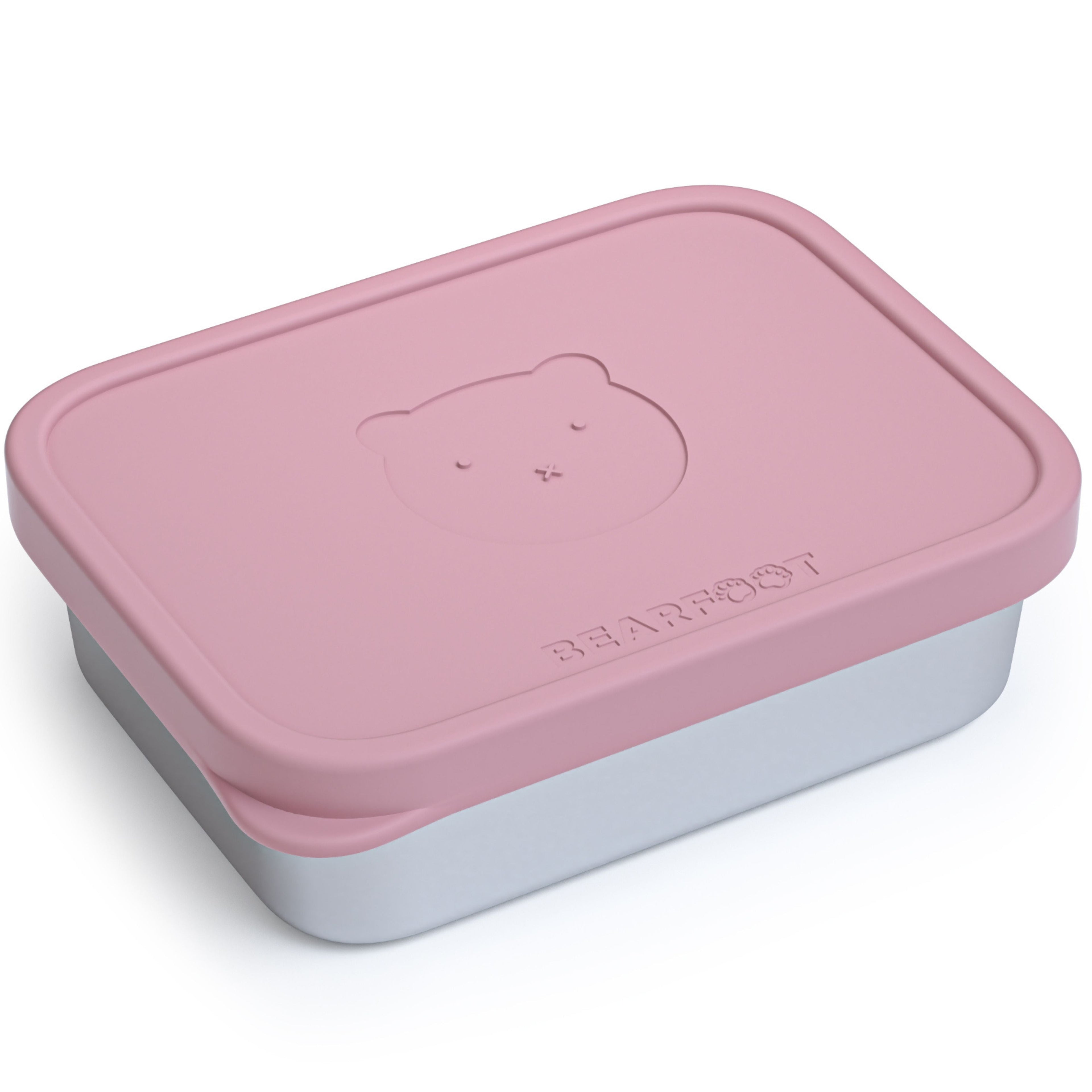 Kids' Stainless Steel Lunchbox with Silicone Insert - Pink