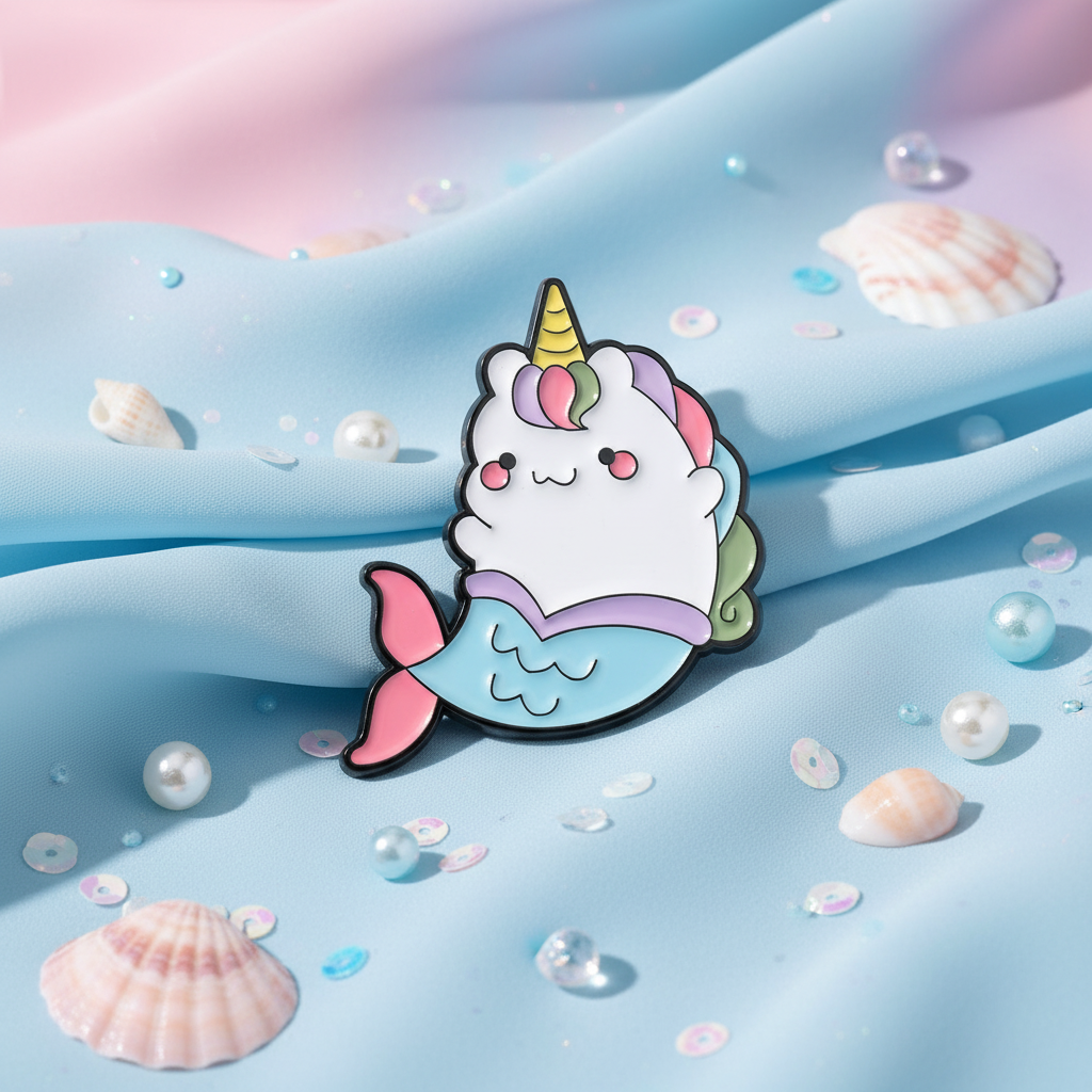 Unicorn Mermaid Cat Pin