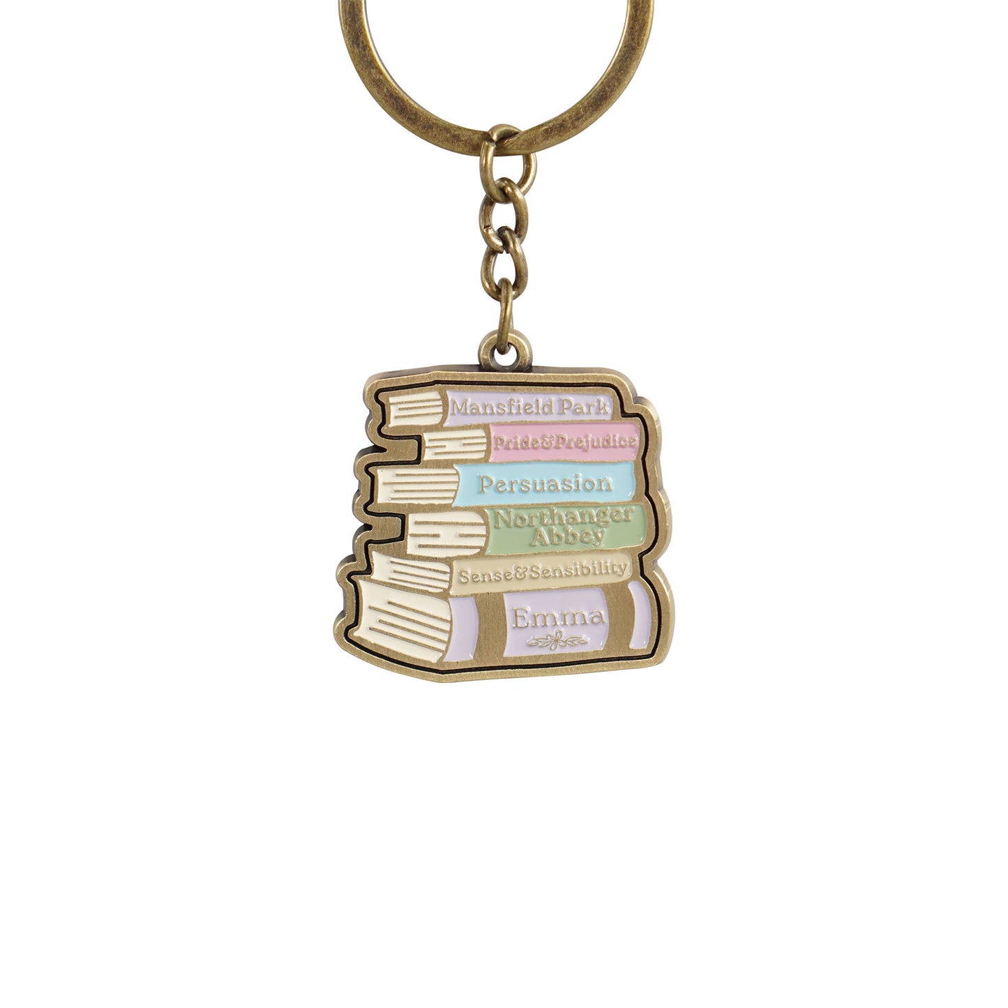 Jane Austen Book Stack Keychain
