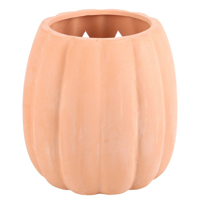25cm Terracotta Halloween Pumpkin Decoration