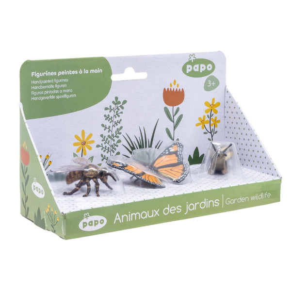 Coffret insectes (Abeille - Papillon - Escargot) Papo - animal du jardin