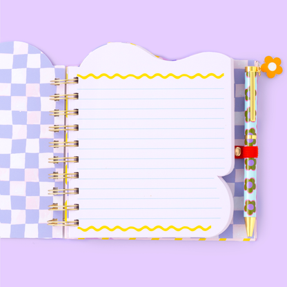 Ruler-shaped notebook for girls &amp; pen