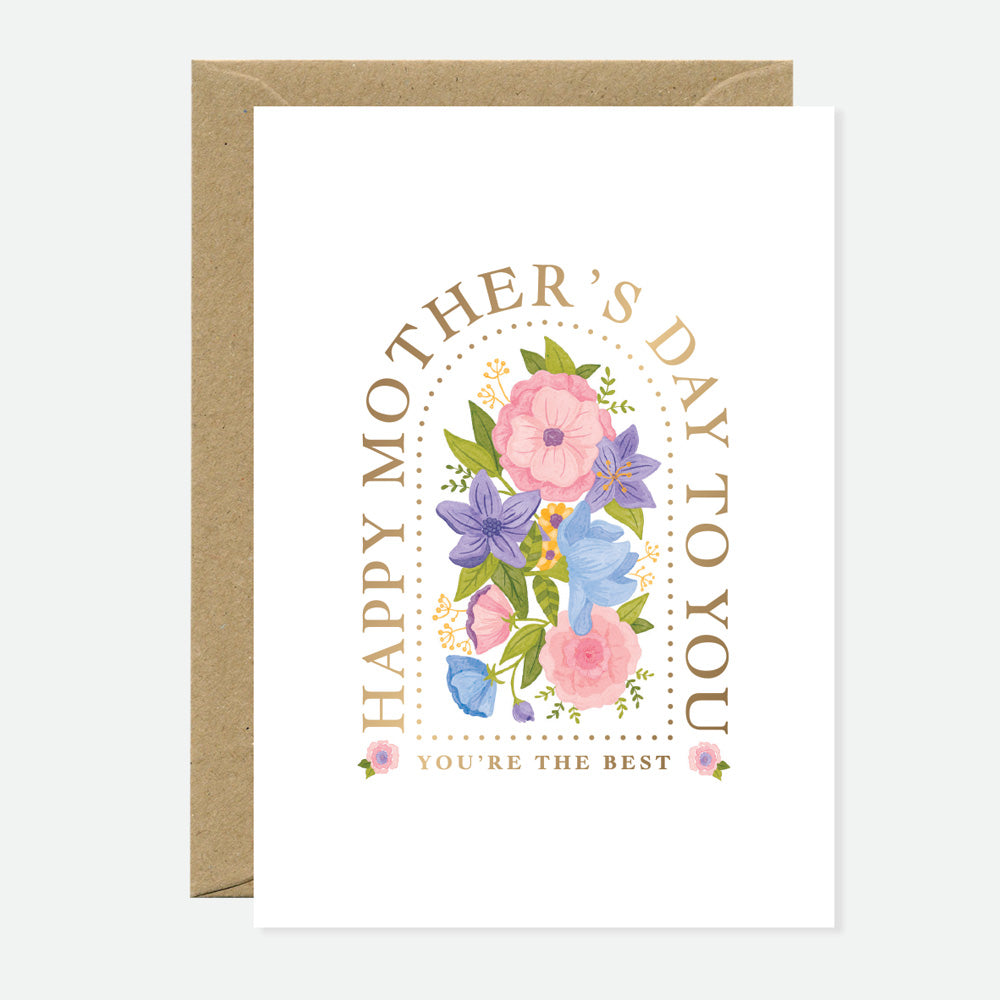 Mother’s Day Engraving - Greeting Card - Gold Foil