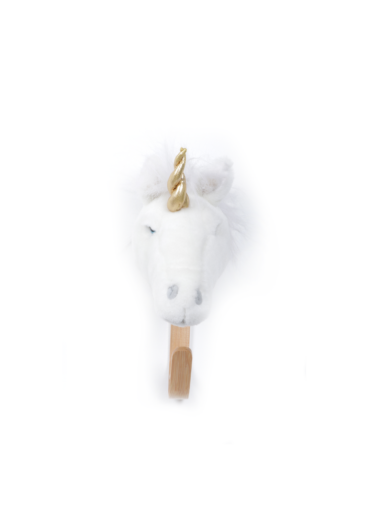 White unicorn plush coat rack