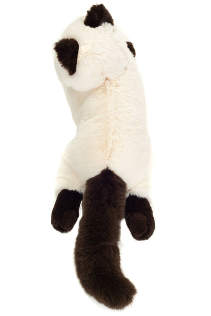 Peluche Chat Sacré de Birmanie couché