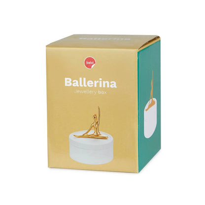 Sieradendoosje, ballerina, goud, porselein