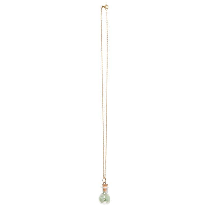 Groene Heks Aventurijn Toverdrank Fles Ketting