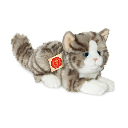 Peluche Chat couché gris