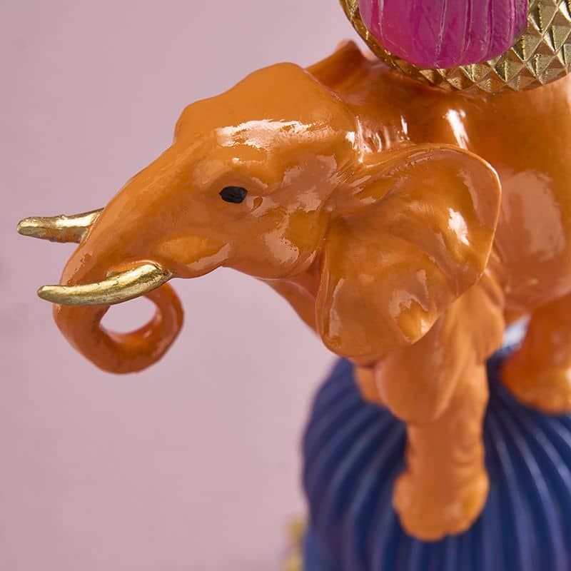 Orange elephant chandelier