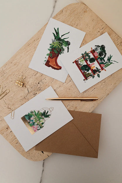 Thank you green house - Greeting card - Gold Foil