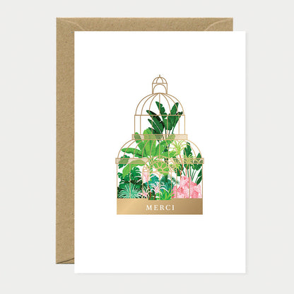 Thank you green house - Greeting card - Gold Foil