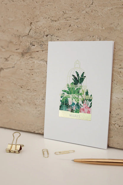 Thank you green house - Greeting card - Gold Foil