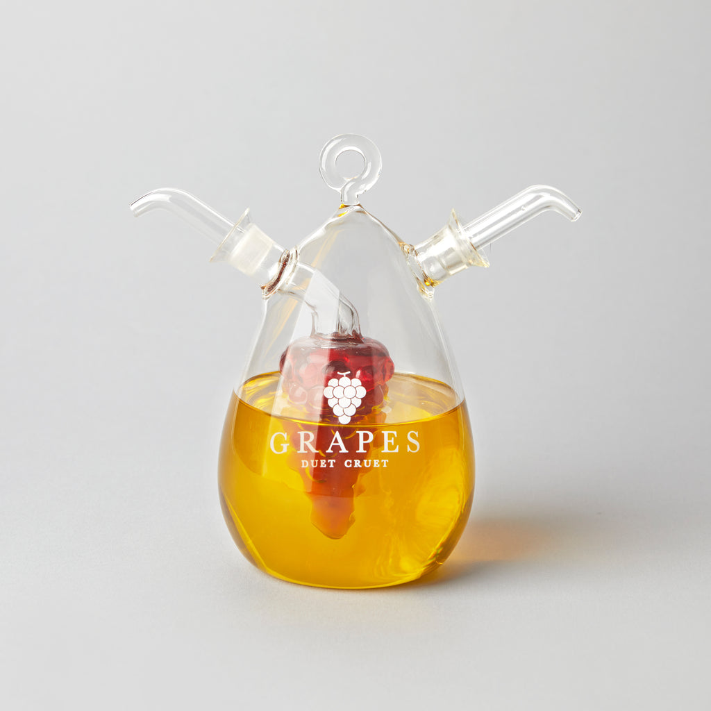 Double Cruet with Grapes