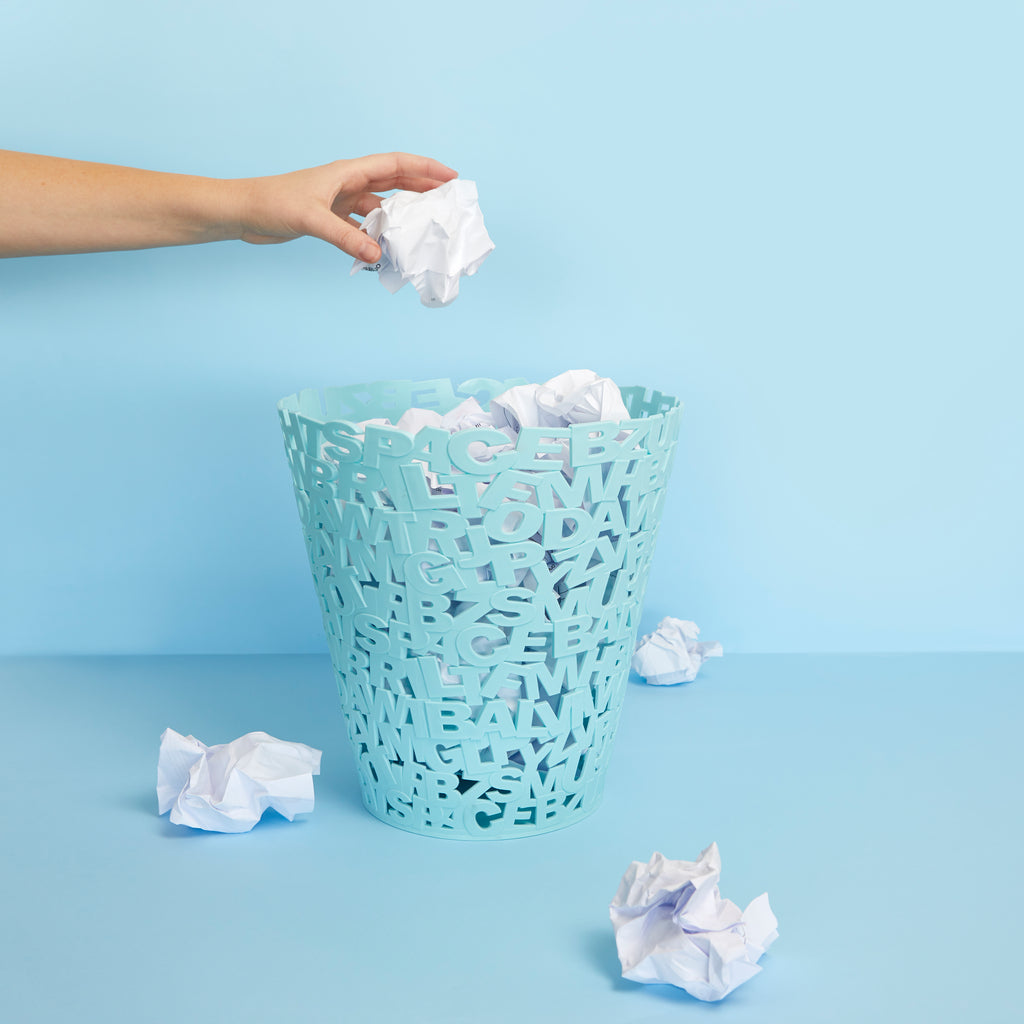 Corbeille à papier Letters