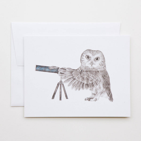 Pearl Papineau Saw Whet Owl-kaart