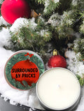 Bougie Parfumée de Noël Entouré de Piquants